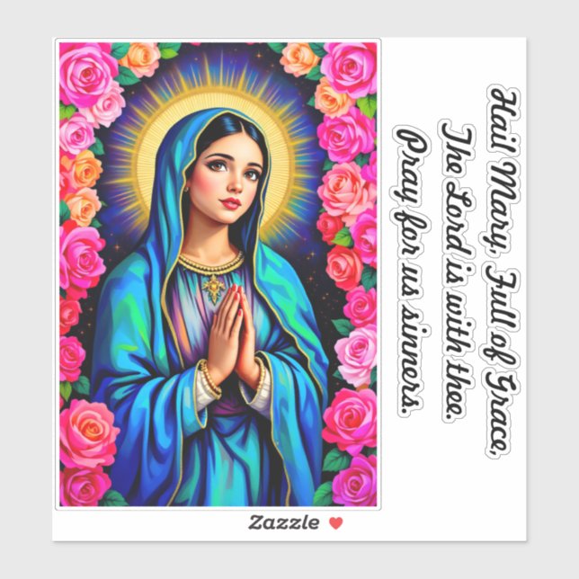 Virgin Mary with Prayer Multi Size Window (Sheet)