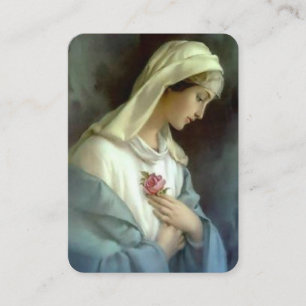 Virgin Mary with Rose Prayer against Evil  Place Card