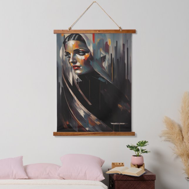 Virgin Mary Wood Topped Wall Tapestry (Bedroom)