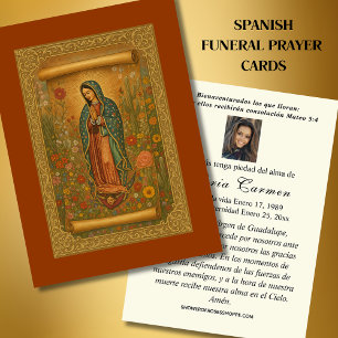 Virgin Mexico Guadalupe Spanish Funeral Prayer