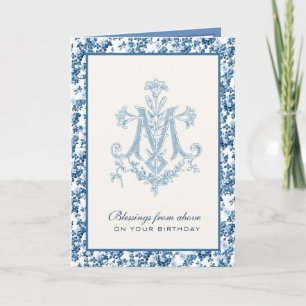 Virgin Mother Mary Catholic Birthday Card