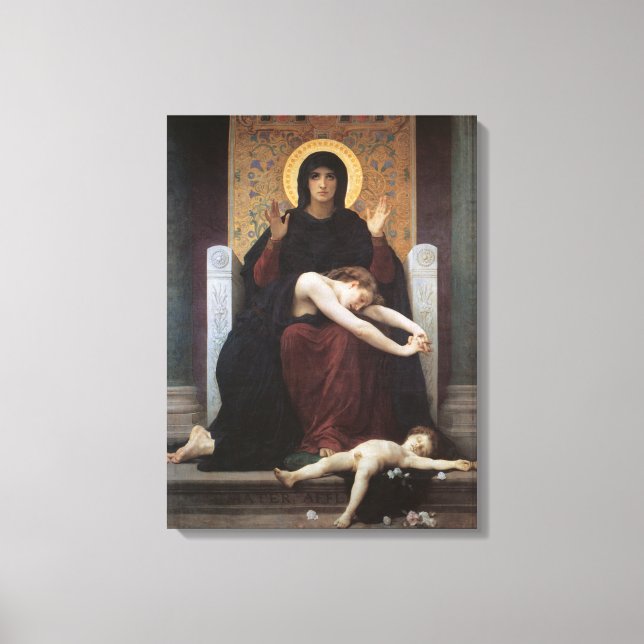 Virgin of Consolation - William Adolphe Bouguereau Canvas Print (Front)