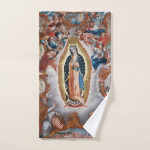 “Virgin of Guadalupe” art hand towel