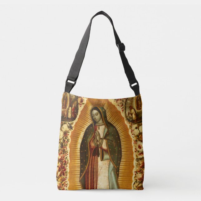 Virgin of Guadalupe Our Lady Mother Mary Crossbody Bag (Front)