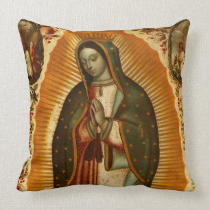 Virgin of Guadalupe Our Lady Mother Mary Cushion