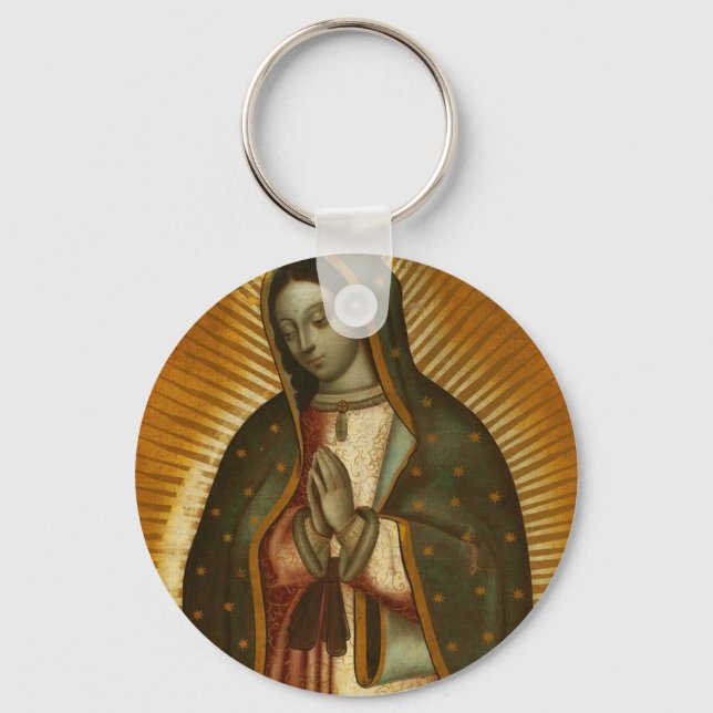 Virgin of Guadalupe Our Lady Mother Mary Key Ring (Front)