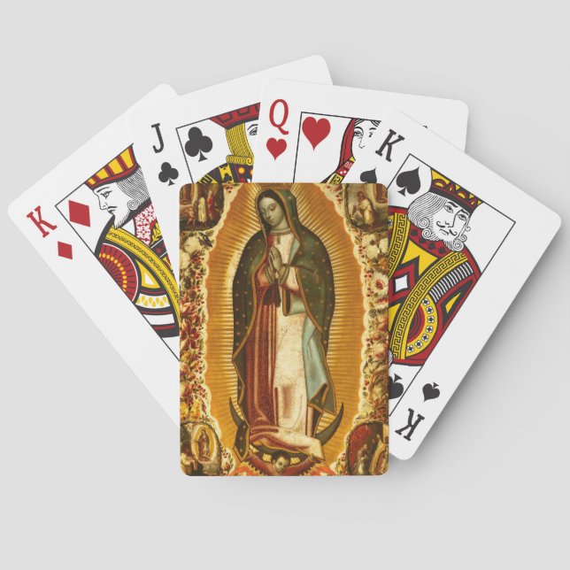 Virgin of Guadalupe Our Lady Mother Mary Playing Cards (Back)