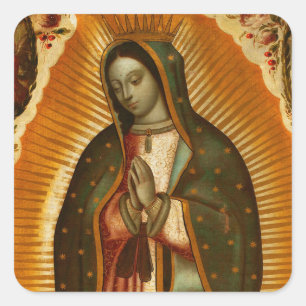 Virgin of Guadalupe Our Lady Mother Mary Square Sticker