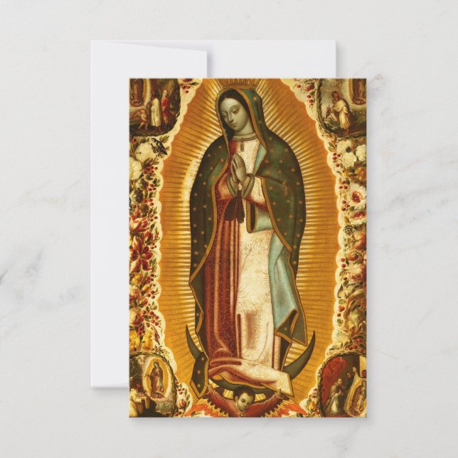 Virgin of Guadalupe Our Lady Mother Mary Thank You Card (Front)