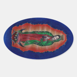 Virgin of Guadalupe Oval Sticker