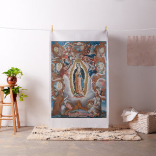 “Virgin of Guadalupe” religious art custom fabric