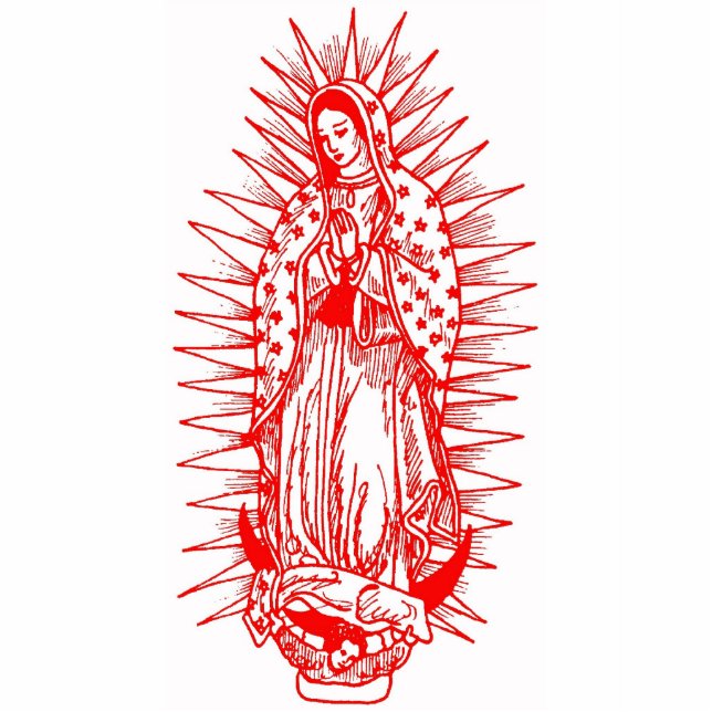 Virgin of Guadalupe Standing Photo Sculpture (Front)