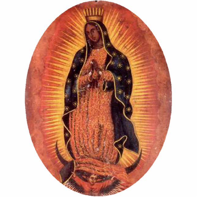 Virgin of Guadalupe Standing Photo Sculpture (Front)