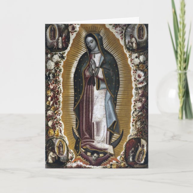 Virgin of Guadalupe Sympathy Condolences Card (Front)
