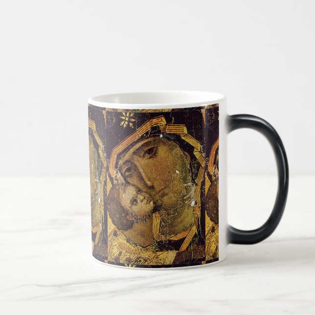 Virgin of Kyiv Ukraine Madonna MorphingMug Closeup Magic Mug (Right)