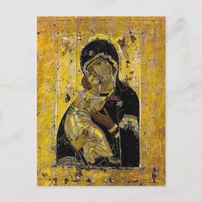 Virgin of Kyiv Ukrainian Icon Madonna Postcard (Front)