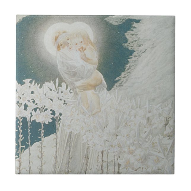 Virgin of the Lilies Tile (Front)