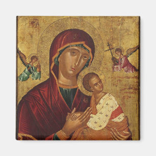 Virgin of the Passion Theotokos Christ Child Icon Magnet
