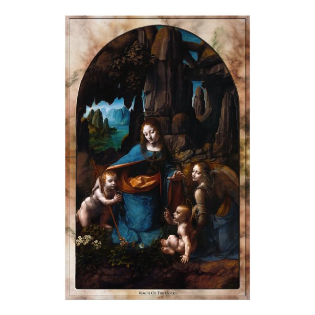 Virgin Of The Rocks by Leonardo da Vinci Photo Print (Front)
