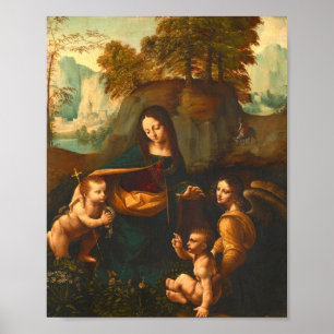 Virgin Of The Rocks By Leonardo Da Vinci Poster
