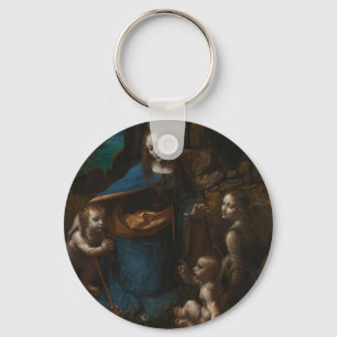 virgin of the rocks key ring