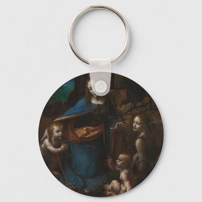 virgin of the rocks key ring (Front)