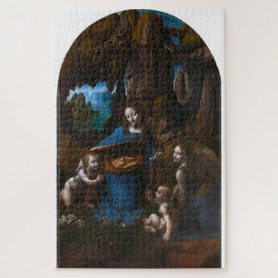 Virgin of the Rocks–Leonardo da V. 2nd Version Jigsaw Puzzle