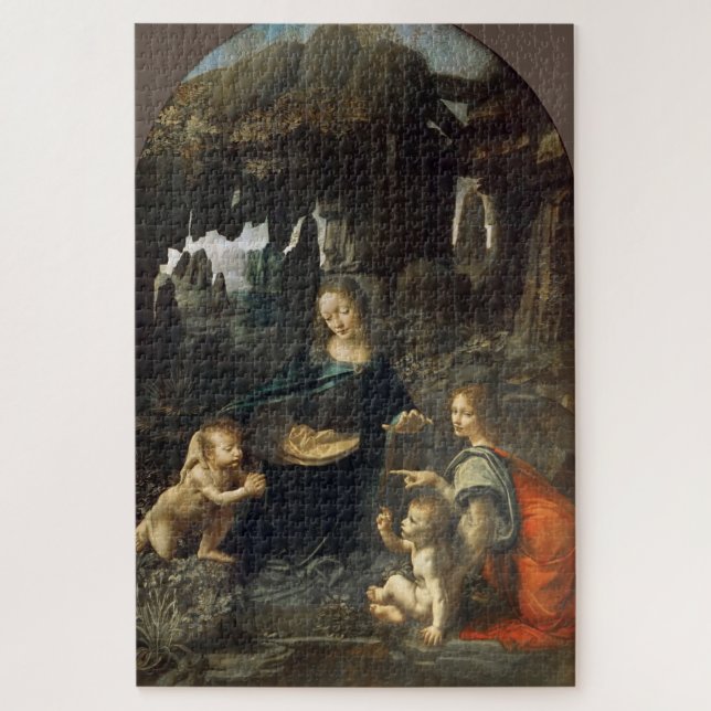 Virgin of the Rocks, Leonardo da Vinci Jigsaw Puzzle (Vertical)