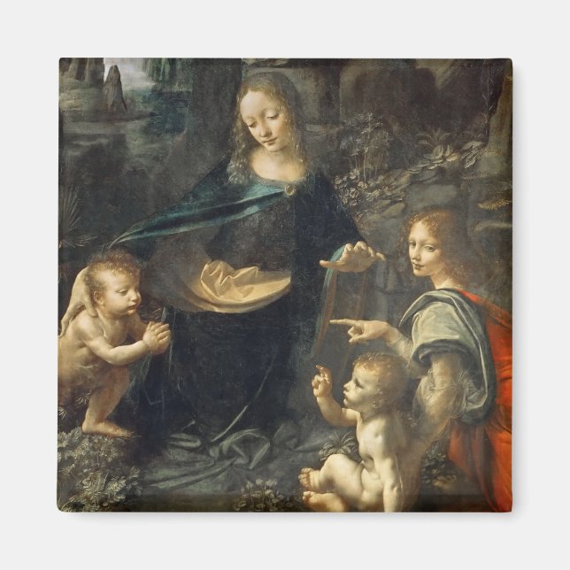Virgin of the Rocks, Leonardo da Vinci Magnet (Front)