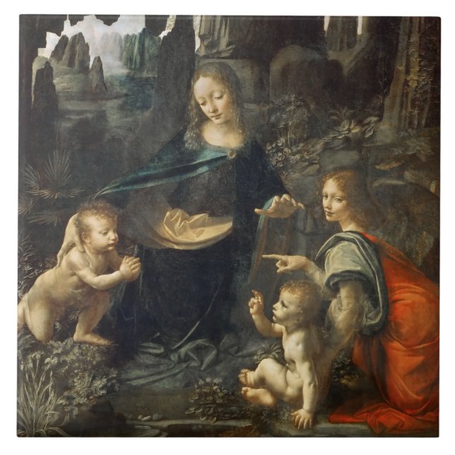 Virgin of the Rocks, Leonardo da Vinci Tile (Front)