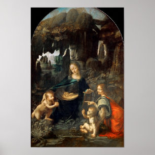 Virgin of the Rocks - Louvre - Leonardo - Poster