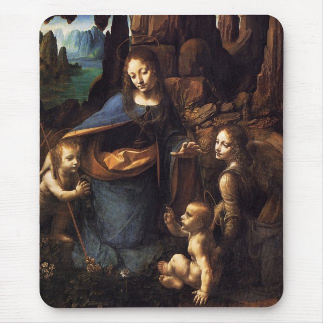 Virgin of the Rocks Mouse Mat (Front)
