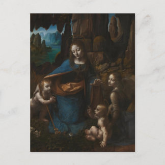 virgin of the rocks postcard