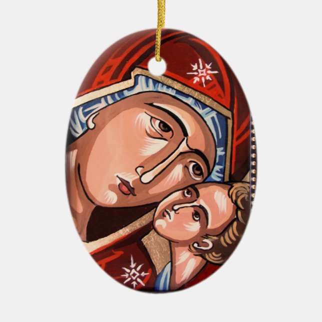 Virgin of the Sweet Kiss Christmas Ornament (Front)