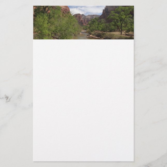 Virgin River in Spring at Zion National Park Stationery (Front)