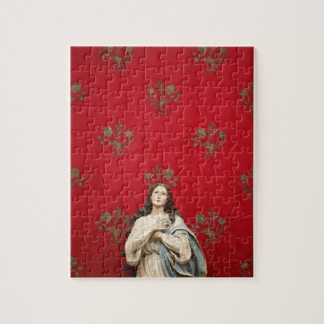Virgin statue in a Spaccanapoli church, Naples Jigsaw Puzzle (Vertical)