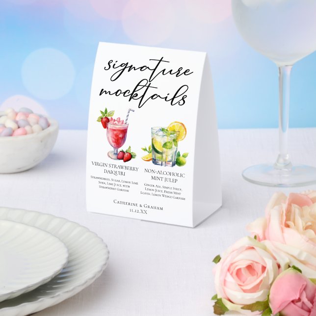 Virgin Strawberry Daiquiri Mint Julep Mocktails (Insitu(Wedding))