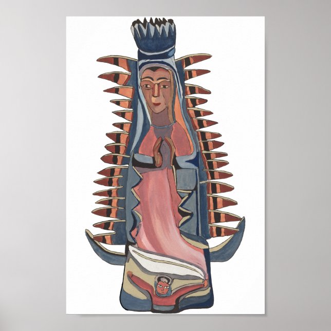 Virgin Virgin Mary Our Lady of Guadalupe painting Poster (Front)