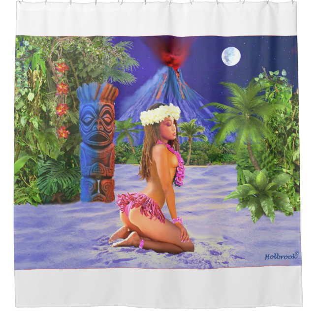 VIRGIN WAHINE SACRIFICE SHOWER CURTAIN (Front)