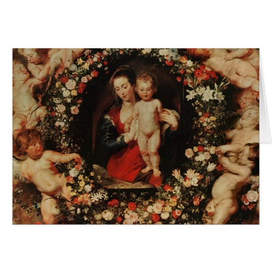 Virgin with a Garland of Flowers, c.1618-20 Card