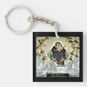 Virgin with Angels Bouguereau  Key Ring