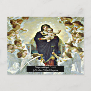 Virgin with Angels Bouguereau  Postcard