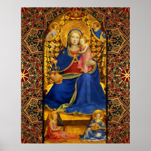 VIRGIN WITH CHILD AND ANGELS by Fra Angelico Poster