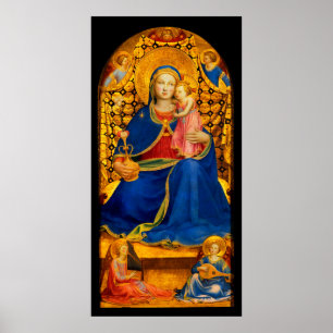 VIRGIN WITH CHILD AND ANGELS by Fra Angelico Poster
