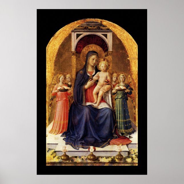VIRGIN WITH CHILD AND ANGELS POSTER (Front)