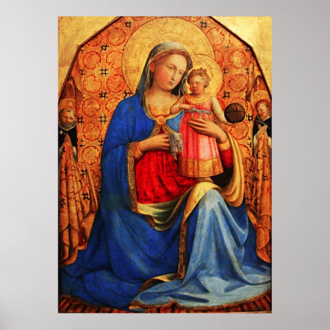 VIRGIN WITH CHILD AND SAINTS by Fra Angelico Poster (Front)
