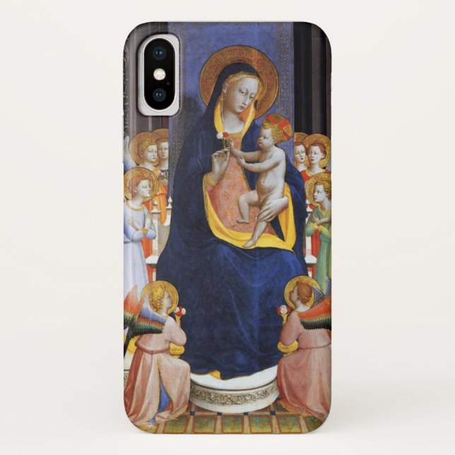 VIRGIN WITH CHILD,ANGELS AND SAINTS Case-Mate iPhone CASE (Back)