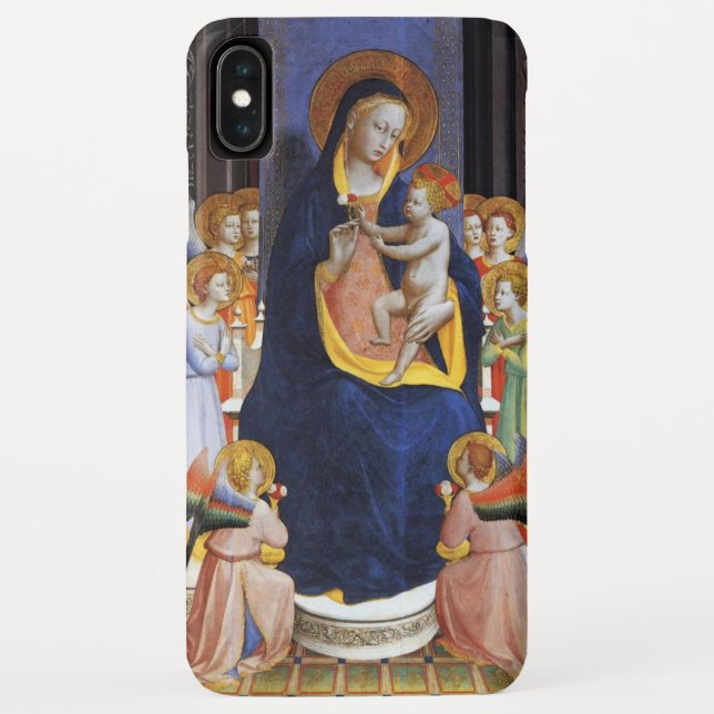 VIRGIN WITH CHILD,ANGELS AND SAINTS Case-Mate iPhone CASE (Back)