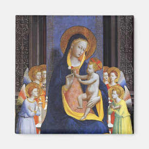 VIRGIN WITH CHILD,ANGELS AND SAINTS MAGNET