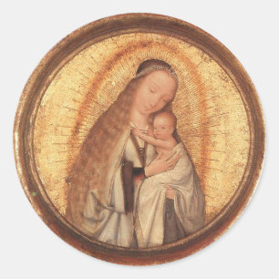 VIRGIN WITH CHILD CLASSIC ROUND STICKER